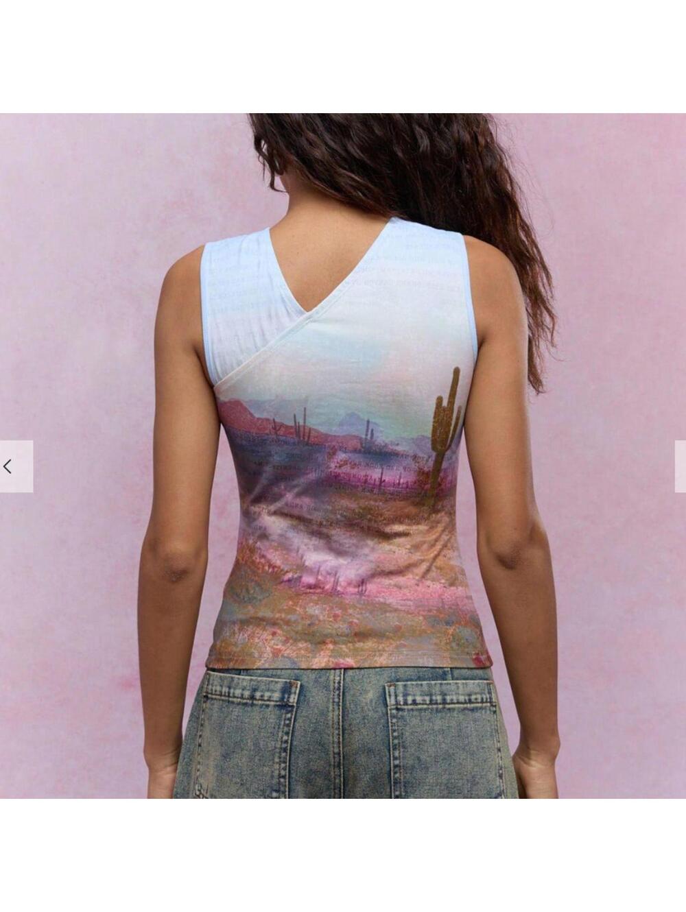 Missguided Southwest Desert Print Sleeveless Tank Top - Picture 2 of 2